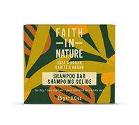 Faith In Nature Shampoo Solido Naturale al Burro di Karité e Argan, Nutriente, Vegano e Cruelty Free, Senza SLS e Parabeni, per Capelli da Secchi a Molto Secchi, 85 g