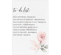 Faith Inspired Task List Poster Modern Home Office Decor