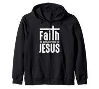 Faith Is Believing In Jesus Felpa con Cappuccio
