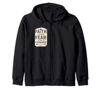 Faith Over Fear Always Forward Abbigliamento di ispirazione religiosa Felpa con Cappuccio