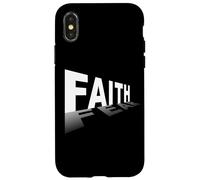 Faith Over Fear - Christian Minimal Text Graphic (Black) Custodia per iPhone X/XS