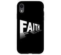 Faith Over Fear - Christian Minimal Text Graphic (Black) Custodia per iPhone XR