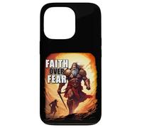 Faith Over Fear - David Goliath Epic Bible Comic Graphic Custodia per iPhone 13 Pro