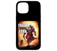 Faith Over Fear - David Goliath Epic Bible Comic Graphic Custodia per iPhone 15
