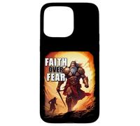 Faith Over Fear - David Goliath Epic Bible Comic Graphic Custodia per iPhone 15 Pro Max