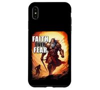 Faith Over Fear - David Goliath Epic Bible Comic Graphic Custodia per iPhone XS Max