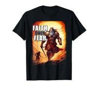 Faith Over Fear - David Goliath Epic Bible Comic Graphic Maglietta