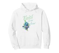 Faith Over Fear Inspirational Women’s Christian Quote Felpa con Cappuccio