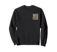 Faith Over Fear Isaiah 41 10 Christian Fronte e Retro Stampa Felpa