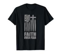 Faith Over Fear Preghiera America Pride Bandiera USA Bandiera americana Maglietta