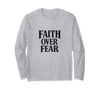 Faith Over Fear Quotes Illustration Graphic Designs Maglia a Manica
