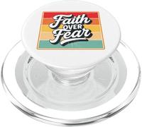 Faith Over Fear Retro Vintage Christian Men Women Kids PopSockets PopGrip per MagSafe
