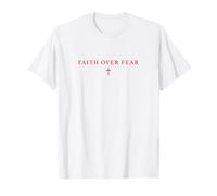 Faith Over Fear Shirt Jesus Minimalist Christian Maglietta