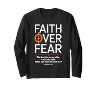 Faith Over Fear The Lord Is On My Side PSALMS 118 6 Fede Maglia a Manica