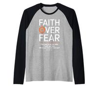 Faith Over Fear The Lord Is On My Side PSALMS 118 6 Fede Maglia con Maniche Raglan