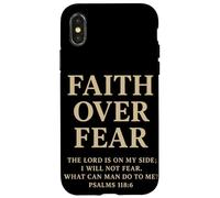 Faith Over Fear The Lord Is On My Side Salmo 118 6 Fede Custodia per iPhone X/XS