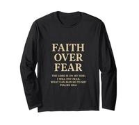 Faith Over Fear The Lord Is On My Side Salmo 118 6 Fede Maglia a Manica