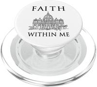 Faith Over Fear - Vaticano cristiano religioso fedele V3A PopSockets PopGrip per MagSafe
