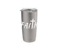 Faith With Cross God and Jesus Bicchiere termico in acciaio inox doppia parete