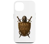 Faithful Warrior Man of God Christian Men Knight Armor Dad Custodia per iPhone 13