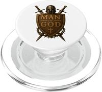 Faithful Warrior Man of God Christian Men Knight Armor Dad PopSockets PopGrip per MagSafe