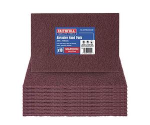 Faithfull Ahpmaroon - Cuscinetto da mano finissimo, 230 x 150 mm, colore: Marrone (Confezione da 10)