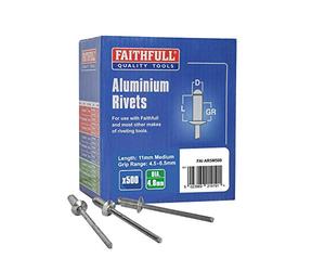 Faithfull Aluminium Rivets 5mm Medium (Pack of 500)