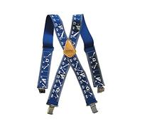 Faithfull BRACESTM - Bretelle a fantasia, larghezza: 5 cm, colore: Blu