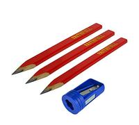 FAITHFULL Carpenters Pencils Red Pack 3 Card Sharp