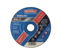 Faithfull Centro Depresso Metallo Mola Abrasiva 125 x 6.5 x 22.23mm FAI1256MDG