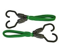 Faithfull Corda Bungee Piatta 60Cm (24In) Verde 2 Pezzi FAITDBUNG24
