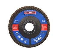 Faithfull Disco abrasivo a lamellare ossido di amuninio grana 120 (fine) 115 mm (4,5") per smerigliatrici angolari