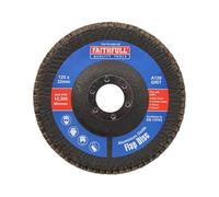 Faithfull Disco abrasivo a lamellare ossido di amuninio grana 120 (fine) 125 mm (5") per smerigliatrici angolari