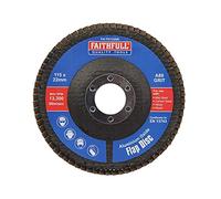 Faithfull Disco abrasivo a lamellare ossido di amuninio grana 80 (medio) 115 mm (4,5") per smerigliatrici angolari