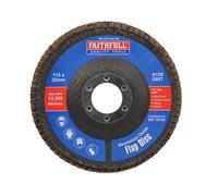 Faithfull Disco Abrasivo In Ossido Di Alluminio 115 X 22Mm 120 Grit FAIFD115A120