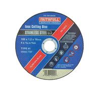 Faithfull - Disco da Taglio Inox 100 x 1,2 x 16 mm