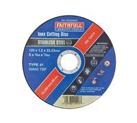 Faithfull - Disco da taglio inox 125 x 1,2 x 22,23 mm