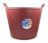 Faithfull Eco Flex, secchio multiuso, durevole e sostenibile, flessibile, con manici rinforzati, 25 litri, rosso