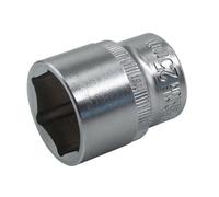Faithfull Esagonale Presa 1.3cm Drive 25mm Standard Lunghezza Raso Finitura