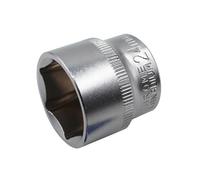Faithfull Esagonale Presa 1cm Drive 24mm Standard Lunghezza Cromo Satinato