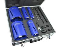 Faithfull Diamond Core Kit Trapano & Custodia Set Di 11 FAIDCKIT11