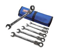 Faithfull FAISPARAT6SR - Set di Chiavi Snodate, Chiavi Fisse a Cricchetto con Te