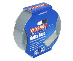 Faithfull FAITAPEGAFHD - Nastro Adesivo Resistente Extra Forte, 50 mm x 25 m, Colore: Argento