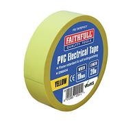 Faithfull - Nastro elettrico in PVC giallo 19mm x 20m