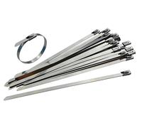 Faithfull Fascette in Acciaio Inox 316 7,9mm x 680mm (Confezione da 50)