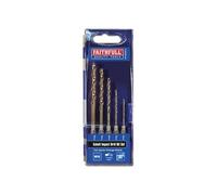 Faithfull FAIQCSET5 HSSE M35 Cobalto Cambio Rapido Urto Set Punte Trapano, 5