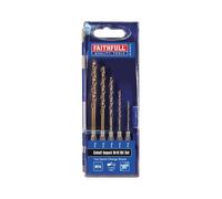 Faithfull HSSE M35 Cobalto Cambio Rapido a Impatto Trapano Punta Set, 5 Pezzi