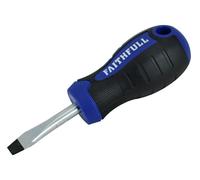 Faithfull Impugnatura Morbida Stubby Screwdriver Svasato Punta Scanalata