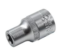 Faithfull Ingranaggio 1/2in Drive 8mm 6 Punti Cromo Satinato Placcato FAISOC128Q