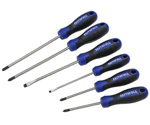 Faithfull Inscatolato Impugnatura Morbida Screwdriver Set, 6 Pezzi FAISDSET6PRO